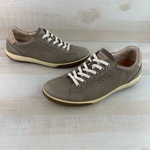 Ecco 41 Nubuck Tan Leather Casual Shoes Sneakers